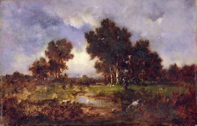 Arbres et étang, c.1845 - Narcisse Virgile Diaz de la Peña